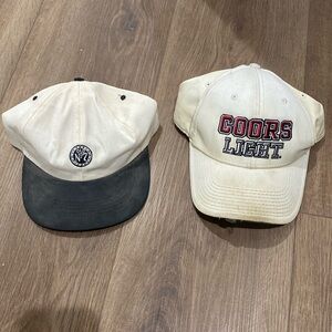 Vintage coors light and jack Daniels hats